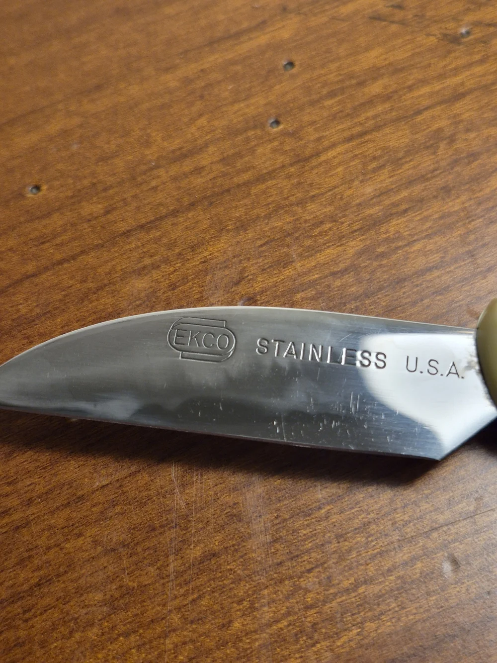 Vintage Ekco Stainless Steel Paring Knife with Cream Handle 60',70's